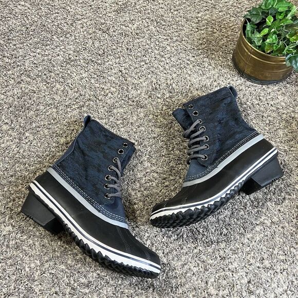 Sorel Slimpack 1964 Women's Waterproof Boots US 9.5 Navy Black Lace-Up Mid Calf - Picture 7 of 7